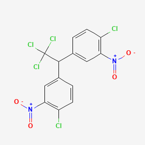 molecular formula C14H7Cl5N2O4 B1655879 1-Chloro-2-nitro-4-[2,2,2-trichloro-1-(4-chloro-3-nitrophenyl)ethyl]benzene CAS No. 4399-07-9