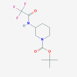 molecular formula C12H19F3N2O3 B1655925 tert-butyl 3-(2,2,2-trifluoroacetamido)piperidine-1-carboxylate CAS No. 454712-30-2