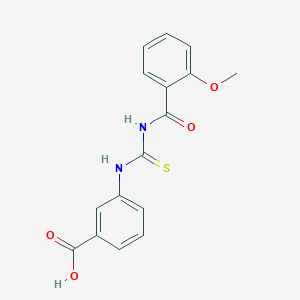 3-[(2-Methoxybenzoyl)carbamothioylamino]benzoic acid