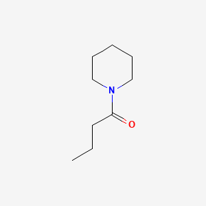 molecular formula C9H17NO B1655952 Piperidine, 1-(1-oxobutyl)- CAS No. 4637-70-1