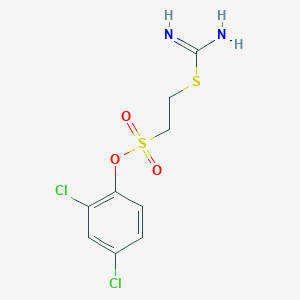 (2-{[Amino(imino)methyl]sulfanyl}ethyl)(2,4-dichlorophenoxy)dioxo-lambda~6~-sulfane