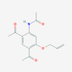 molecular formula C15H17NO4 B1655984 N-(2,4-diacetyl-5-prop-2-enoxyphenyl)acetamide CAS No. 4742-28-3