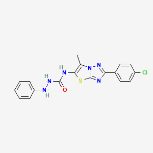 1-Anilino-3-[2-(4-chlorophenyl)-6-methyl-[1,3]thiazolo[3,2-b][1,2,4]triazol-5-yl]urea