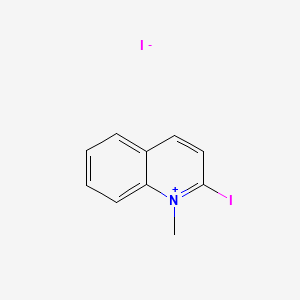 molecular formula C10H9I2N B1656023 N-Methyl-2-iodoquinolinium iodide CAS No. 4800-57-1