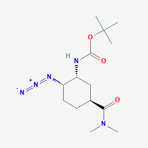 molecular formula C14H25N5O3 B1656024 tert-Butyl [(1R,2S,5S)-2-azido-5-(dimethylcarbamoyl)cyclohexyl]carbamate CAS No. 480450-69-9