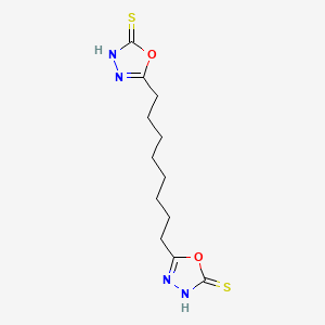 5-[8-(2-sulfanylidene-3H-1,3,4-oxadiazol-5-yl)octyl]-3H-1,3,4-oxadiazole-2-thione