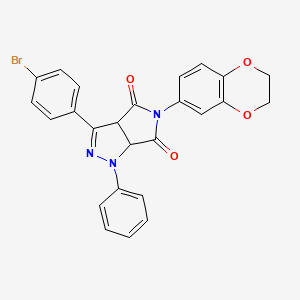 3-(4-Bromophenyl)-5-(2,3-dihydro-1,4-benzodioxin-6-yl)-1-phenyl-3a,6a-dihydropyrrolo[3,4-c]pyrazole-4,6-dione
