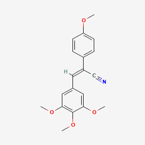 molecular formula C19H19NO4 B1656056 2-(4-Methoxyphenyl)-3-(3,4,5-trimethoxyphenyl)acrylonitrile CAS No. 49581-08-0