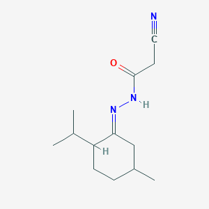 2-Cyano-N-[(E)-(5-methyl-2-propan-2-ylcyclohexylidene)amino]acetamide