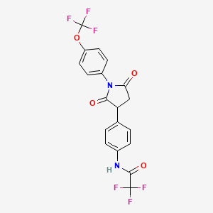 N-[4-[2,5-dioxo-1-[4-(trifluoromethoxy)phenyl]pyrrolidin-3-yl]phenyl]-2,2,2-trifluoroacetamide