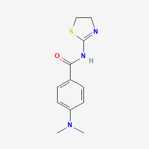 molecular formula C12H15N3OS B1656072 N-(4,5-dihydro-1,3-thiazol-2-yl)-4-(dimethylamino)benzamide CAS No. 499985-39-6