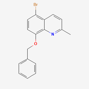 molecular formula C17H14BrNO B1656082 8-(Benzyloxy)-5-bromo-2-methylquinoline CAS No. 501911-48-4