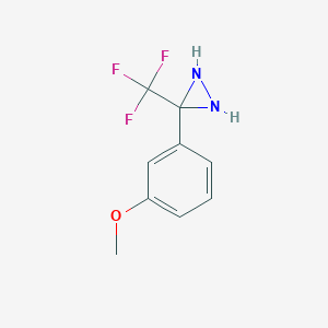 molecular formula C9H9F3N2O B016561 3-(3-Methoxyphenyl)-3-(trifluoromethyl)diaziridine CAS No. 154187-45-8