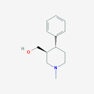 molecular formula C13H19NO B1656100 3-Piperidinemethanol, 1-methyl-4-phenyl-, trans- CAS No. 50373-13-2
