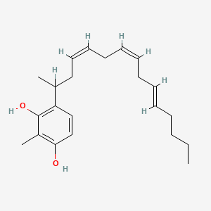 molecular formula C22H32O2 B1656104 2-甲基-4-[(4Z,7Z,10E)-十五-4,7,10-三烯-2-基]苯-1,3-二醇 CAS No. 50423-15-9