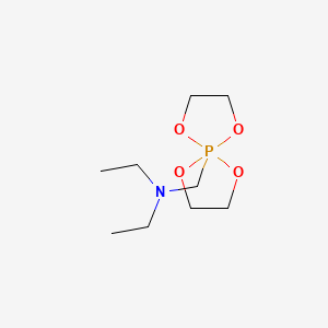 molecular formula C9H20NO4P B1656156 N-Ethyl-N-(1,4,6,9-tetraoxa-5lambda5-phosphaspiro[4.4]nonan-5-ylmethyl)ethanamine CAS No. 5110-63-4