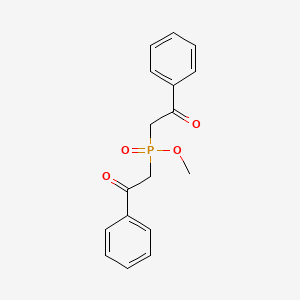 molecular formula C17H17O4P B1656158 2-[Methoxy(phenacyl)phosphoryl]-1-phenylethanone CAS No. 51104-22-4