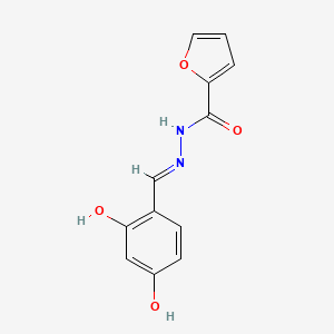 B1656162 N'-[(2-hydroxy-4-oxocyclohexa-2,5-dien-1-ylidene)methyl]furan-2-carbohydrazide CAS No. 5112-77-6