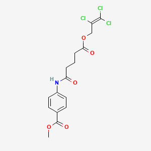 molecular formula C16H16Cl3NO5 B1656171 Methyl 4-({5-oxo-5-[(2,3,3-trichloroprop-2-en-1-yl)oxy]pentanoyl}amino)benzoate CAS No. 5116-42-7