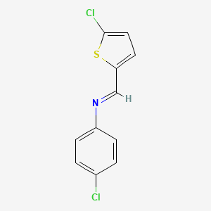 molecular formula C11H7Cl2NS B1656188 Benzenamine, 4-chloro-N-[(5-chloro-2-thienyl)methylene]- CAS No. 51305-43-2