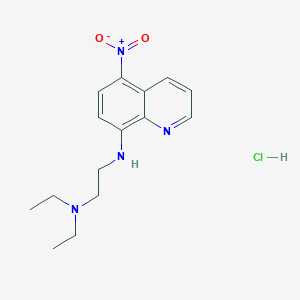 molecular formula C15H21ClN4O2 B1656195 N',N'-diethyl-N-(5-nitroquinolin-8-yl)ethane-1,2-diamine;hydrochloride CAS No. 5139-28-6