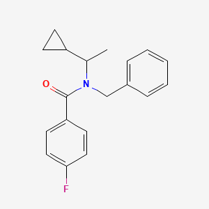 molecular formula C19H20FNO B1656196 N-Benzyl-N-(1-cyclopropylethyl)-4-fluoro-benzamide CAS No. 5141-66-2