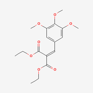 molecular formula C17H22O7 B1656200 Diethyl [(3,4,5-trimethoxyphenyl)methylidene]propanedioate CAS No. 51444-50-9