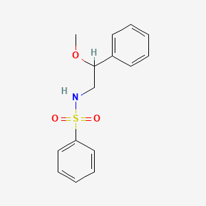 molecular formula C15H17NO3S B1656231 N-(2-methoxy-2-phenylethyl)benzenesulfonamide CAS No. 5170-27-4