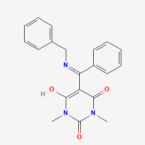5-[(Benzylamino)-phenylmethylidene]-1,3-dimethyl-1,3-diazinane-2,4,6-trione