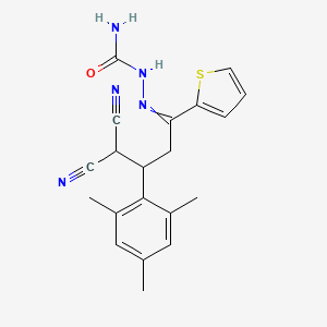 [[4,4-Dicyano-1-thiophen-2-yl-3-(2,4,6-trimethylphenyl)butylidene]amino]urea
