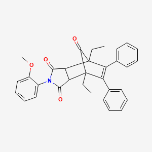 1,7-Diethyl-4-(2-methoxyphenyl)-8,9-diphenyl-4-azatricyclo[5.2.1.02,6]dec-8-ene-3,5,10-trione
