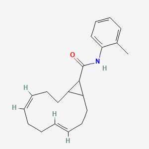 (4Z,8E)-N-(2-methylphenyl)bicyclo[10.1.0]trideca-4,8-diene-13-carboxamide