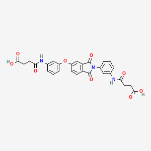 4-[3-[5-[3-(3-Carboxypropanoylamino)phenoxy]-1,3-dioxoisoindol-2-yl]anilino]-4-oxobutanoic acid
