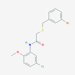 2-{[(3-Bromophenyl)methyl]sulfanyl}-N-(5-chloro-2-methoxyphenyl)acetamide