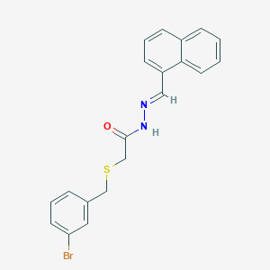 2-[(3-bromophenyl)methylsulfanyl]-N-[(E)-naphthalen-1-ylmethylideneamino]acetamide