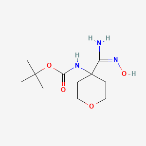 tert-butyl N-[4-(N'-hydroxycarbamimidoyl)oxan-4-yl]carbamate