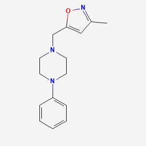 3-Methyl-5-[(4-phenylpiperazin-1-yl)methyl]-1,2-oxazole