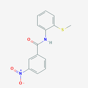 molecular formula C14H12N2O3S B1656279 N-[2-(Methylsulfanyl)phenyl]-3-nitrobenzamide CAS No. 51942-39-3