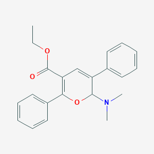 ethyl 2-(dimethylamino)-3,6-diphenyl-2H-pyran-5-carboxylate