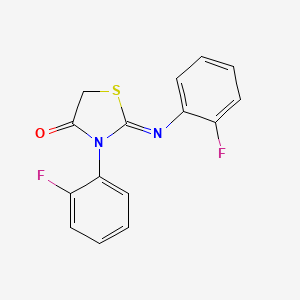 3-(2-Fluorophenyl)-2-((2-fluorophenyl)imino)-1,3-thiazolidin-4-one