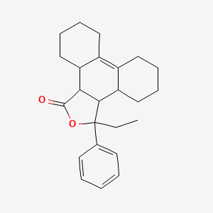 molecular formula C24H30O2 B1656299 3-Ethyl-3-phenyl-3a,3b,4,5,6,7,8,9,10,11,11a,11b-dodecahydrophenanthro[9,10-c]furan-1-one CAS No. 5211-49-4