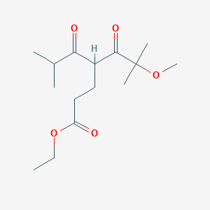 molecular formula C15H26O5 B1656304 Ethyl 6-methoxy-6-methyl-4-(2-methylpropanoyl)-5-oxoheptanoate CAS No. 5213-83-2
