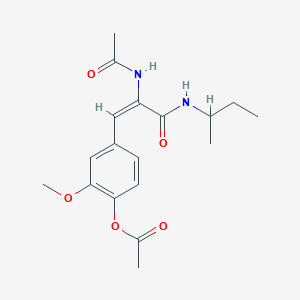 [4-[(E)-2-acetamido-3-(butan-2-ylamino)-3-oxoprop-1-enyl]-2-methoxyphenyl] acetate