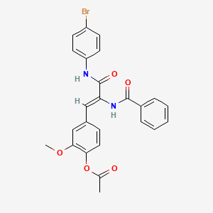[4-[(Z)-2-benzamido-3-(4-bromoanilino)-3-oxoprop-1-enyl]-2-methoxyphenyl] acetate