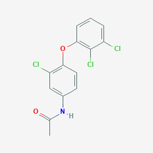 molecular formula C14H10Cl3NO2 B1656312 N-[3-chloro-4-(2,3-dichlorophenoxy)phenyl]acetamide CAS No. 5215-82-7