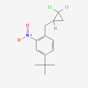4-Tert-butyl-1-[(2,2-dichlorocyclopropyl)methyl]-2-nitrobenzene