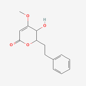 5-Hydroxy-4-methoxy-6-(2-phenylethyl)-5,6-dihydro-2H-pyran-2-one