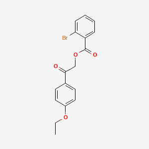 molecular formula C17H15BrO4 B1656343 [2-(4-Ethoxyphenyl)-2-oxoethyl] 2-bromobenzoate CAS No. 5229-46-9