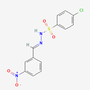 4-chloro-N-[(E)-(3-nitrophenyl)methylideneamino]benzenesulfonamide