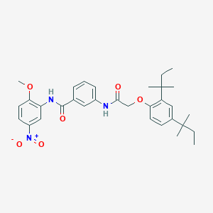 3-{2-[2,4-Bis(2-methylbutan-2-yl)phenoxy]acetamido}-N-(2-methoxy-5-nitrophenyl)benzamide